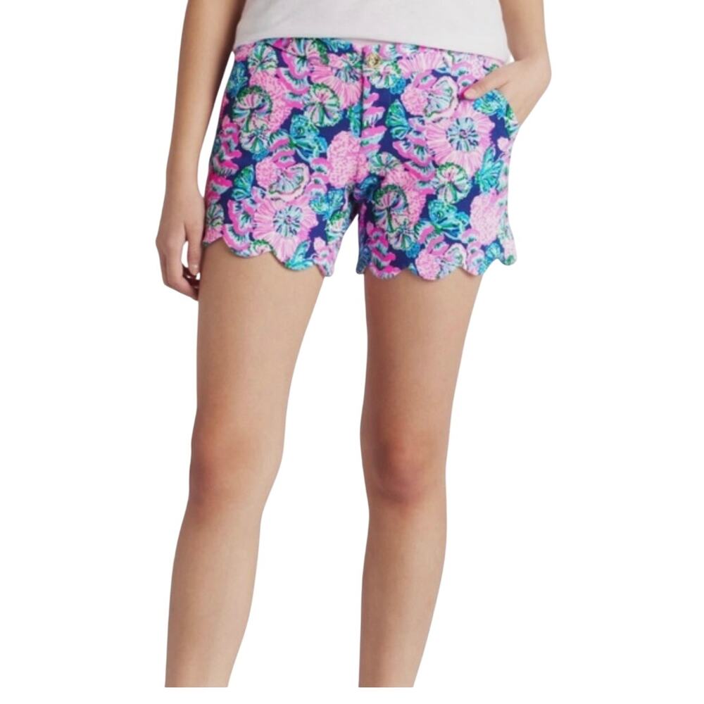 Lilly Pulitzer 6 The Buttercup scallop hem shorts SH 2945